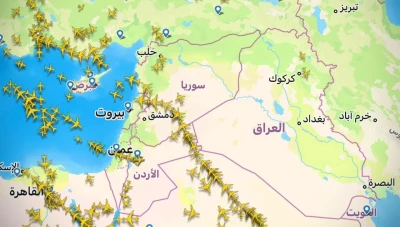 تزايد عبور الطائرات عبر الأجواء السورية مع تحسن الجاهزية الفنية
