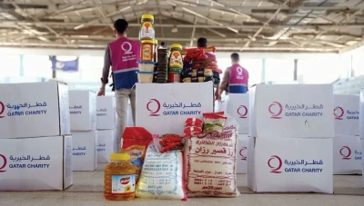 دير الزور: قطر الخيرية توزع 84 طناً من المواد الغذائية
