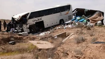 حادث مروّع على طريق دير الزور – دمشق يخلّف قتلى وجرحى