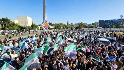 دمشق: تظاهرة حاشدة للمطالبة بالإفراج عن بويضاني المعتقل في الإمارات