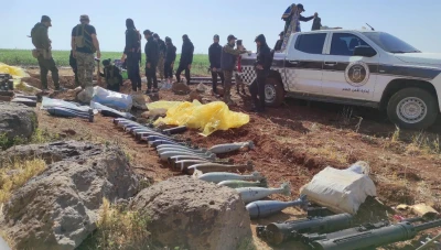 درعا..الأمن العام يضبط شاحنة محملة بأسلحة معدة للتهريب للسويداء