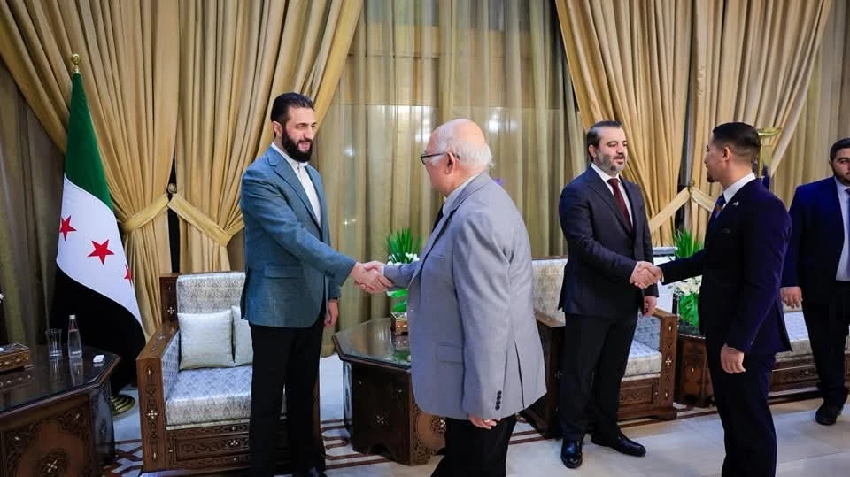 دمشق: الرئيس الشرع يجتمع بوفد من المجلس السوري الأمريكي