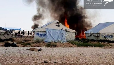 إصابة طفل بحروق طفيفة بمخيم الهول شرق الحسكة