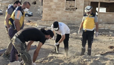 اكتشاف مقبرة جماعية في فيلات الرواد غرب دير الزور